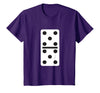 Fun and Easy Halloween Costume T-Shirts - Dominoes Double Five Dominoes Halloween Costume 5 Domino Game T-Shirt - Purple