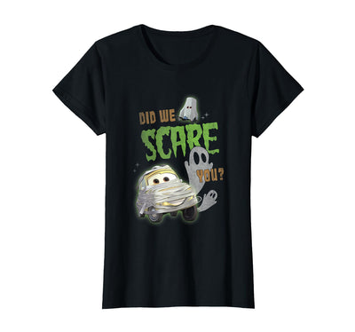 Disney Pixar Cars Halloween Did We Scare You? Pit Crew Retro T-Shirt
