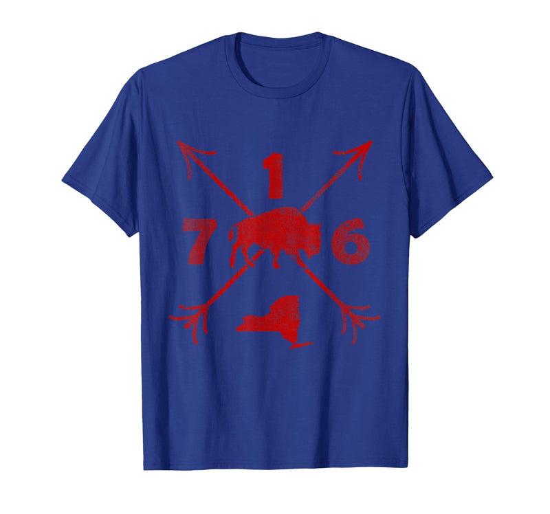 Vacation & Gift Buffalo New York by Addi Buffalo New York NY | Area Code 716 T-Shirt - Royal Blue