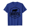 Funny Farmer Gift for Simmental Cattle Cow Farmer - Simmental Cattle T-Shirt - Royal Blue