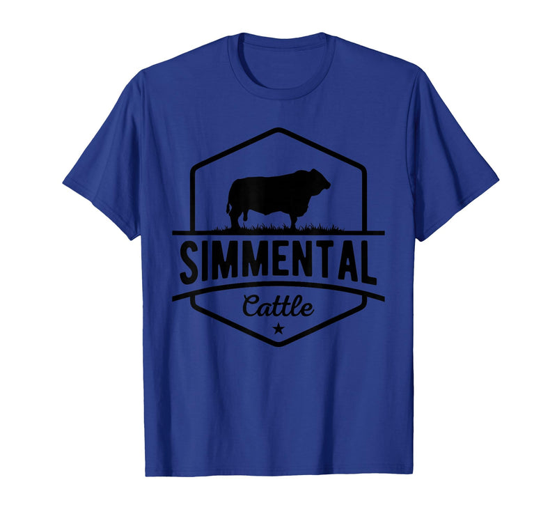 Funny Farmer Gift for Simmental Cattle Cow Farmer - Simmental Cattle T-Shirt - Royal Blue