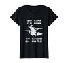 Halloween Witch Broomstick Costume Shop We Ride At Dawn Spooky Witch Broomstick Halloween Costume T-Shirt - Black