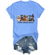 WQFQW Spooky Schnauzer Society Halloween Shirt Terrifying Halloween T-Shirt - Sky Blue