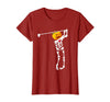 Funny Skeleton Golf Halloween Costume Golf Skeleton Pumpkin Halloween Shirt T-Shirt - Cranberry Red