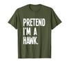 Last Minute Lazy Halloween Costumes & Outfits Pretend I'm A Hawk Funny Halloween Party Costume T-Shirt - Olive Green
