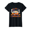 Spooky Camp-O-Ween Ghosts and Campfire Apparel Happy Camp-O-Ween Halloween Camping Ghosts and Campfires T-Shirt - Black