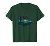 Mademark Boat Hair Don't Care Fish Beware Fishing Apparel T-Shirt - Dark Green