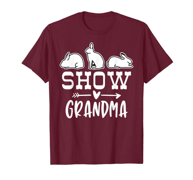 Show Rabbit Grandma T-Shirt in Burgundy