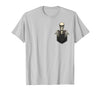 Funny Pocket Skeleton Halloween T Shirt For Men Funny Skeleton in The Pocket Halloween Kids Teens Adults T-Shirt - Silver