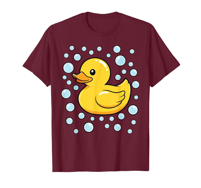 InGENIUS Duck Lover Shirts & Gifts Rubber Duck Bubbles Cute Duckie Duckling Costume Halloween T-Shirt - Burgundy