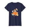 Disney Winnie The Pooh Halloween Cute Eeyore Pumpkin Patch T-Shirt - Navy Blue