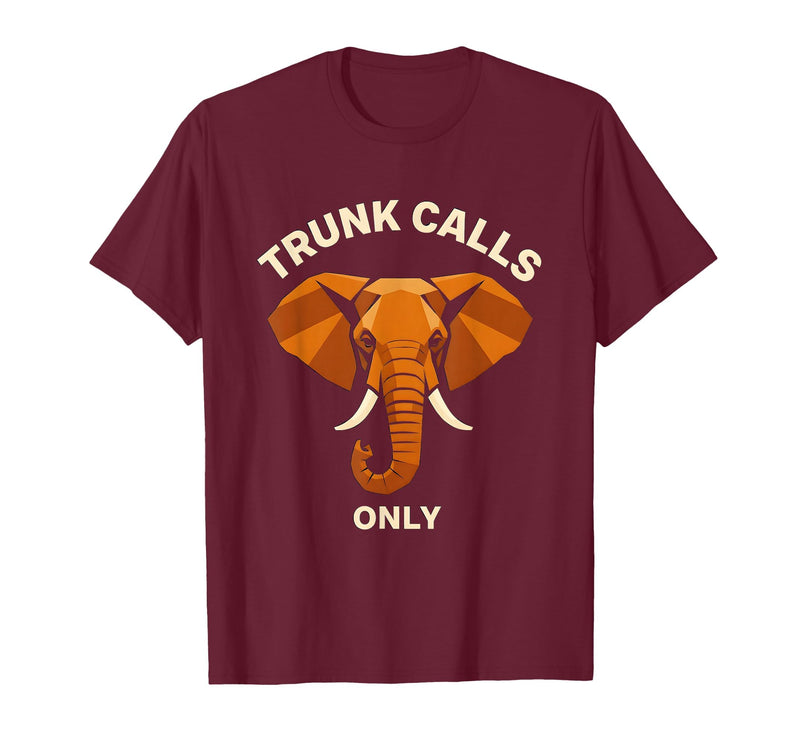 Mademark Trunk Calls Only Funny Elephant Design T-Shirt - Men - Burgundy