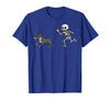 Pitbull Halloween Costume Funny Pitbull Skeleton Hand Halloween T-Shirt - Royal Blue