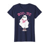 Spooky Season Ghost Halloween Boujee Boo-Jee Boo-JEE Spooky Season Ghost Pink Halloween Pumpkin Boujee T-Shirt - Navy Blue