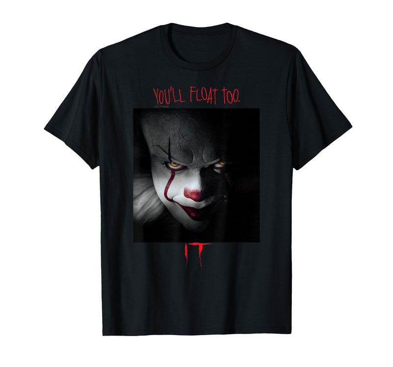 IT Films/TV Series - Pennywise You'll Float Too T-Shirt - Black