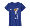 Funny Skeleton Golf Halloween Costume Golf Skeleton Pumpkin Halloween Shirt T-Shirt - Royal Blue