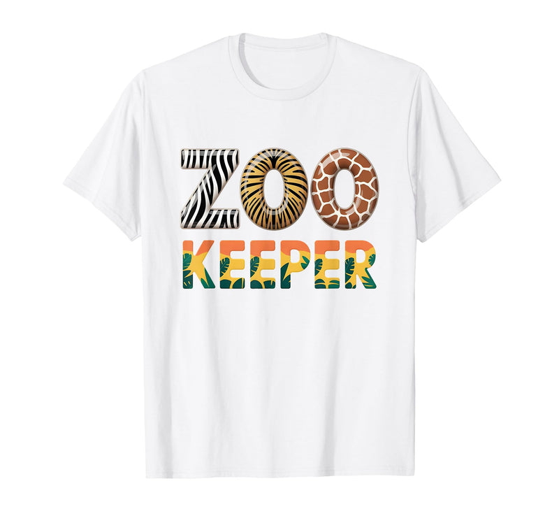 Zoo Keeper Costume Adult Party Safari Zookeeper Zoo Keeper Costume Adult Halloween Party Safari Zookeeper T-Shirt - White