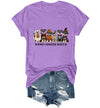 WQFQW Spooky Schnauzer Society Halloween Shirt Terrifying Halloween T-Shirt - Purple