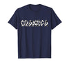 Cow Pattern Print Family Matching Birthday Shirts Cow Grandpa Birthday Family Matching Fathers Day Boy Girl T-Shirt - Navy