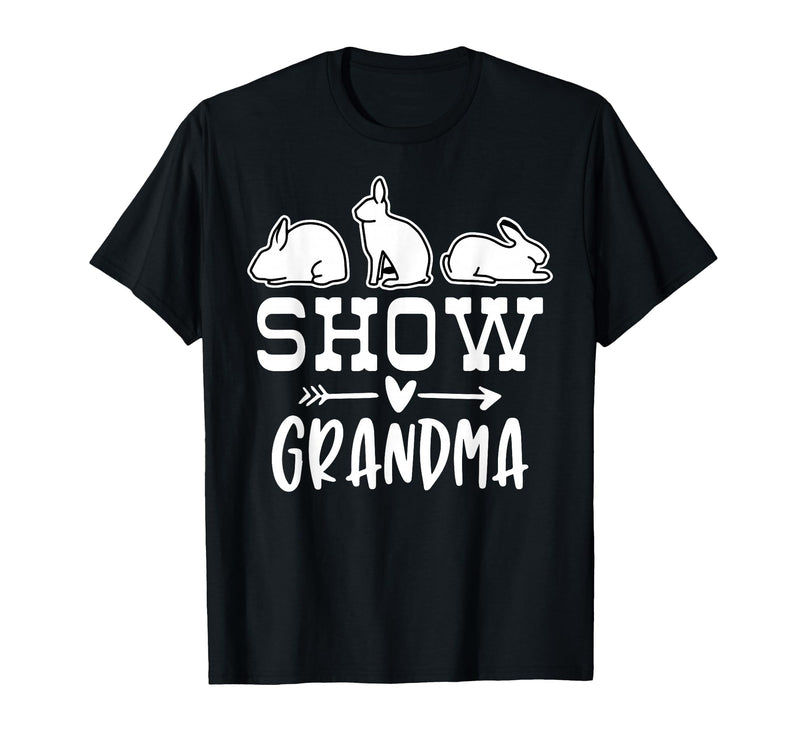 Show Rabbit Grandma T-Shirt in Black
