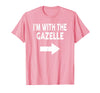 ShirtZilla I'm with The Gazelle Halloween Gazelle T-Shirt - Pink