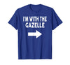 ShirtZilla I'm with The Gazelle Halloween Gazelle T-Shirt - Royal Blue