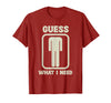 Humor Head Halloween Party Fun Guess What I Need Head Graphic T-Shirt - Cranberry Red