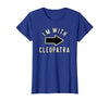 Lazy Last Minute Cleopatra Halloween Costumes Couples Halloween Costume Shirts I'm with Cleopatra T-Shirt - Royal Blue