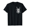 Funny Skeleton Halloween Vintage Stay Spooky Hand Skeleton Happy Halloween Pocket T-Shirt - Black