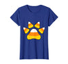 Scary Halloween Tees For Adults and Kids Halloween Candy Corn Paw Print T-Shirt for Animal Lovers T-Shirt - Royal Blue