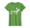 Halloween Corgi Skeleton Spooky Costume Corgi Skeleton Halloween T-Shirt - Grass Green