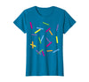 SKM Designs - Easy Halloween Rainbow Sprinkles Ice Cream Simple T-Shirt Costume T-Shirt - Sapphire Blue