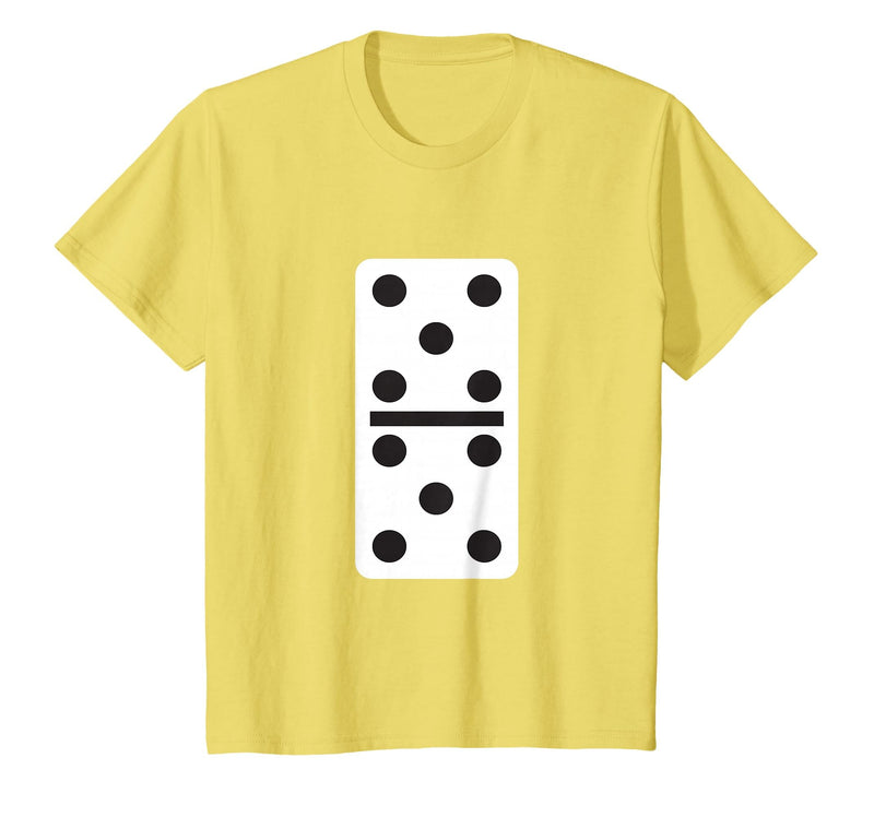 Fun and Easy Halloween Costume T-Shirts - Dominoes Double Five Dominoes Halloween Costume 5 Domino Game T-Shirt - Lemon