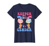 Funny Bear Blue Pink Gender Reveal Men Women Keeper of The Gender Reveal Cute Bear Balloons Pink Or Blue T-Shirt - Navy Blue