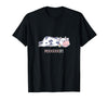 Bad Mood Sleeping Cow Tee Moooody Cow Beef Milk Farm Animals T-Shirt - Black