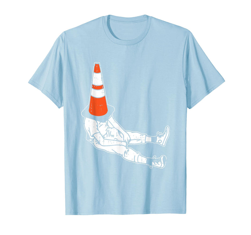 Halloween Shirts Traffic Cone Men Women Kids Traffic Cone Halloween Costume Funny Lazy Men Women Kids T-Shirt - Baby Blue
