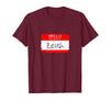 Hello My Name is Funny Halloween Costume Tees Hello My Name is Zeus Funny Halloween Greek Gods Tshirt T-Shirt - Burgundy