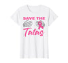 Amb Breast Cancer Awareness Month Warrior Survivor Save The Tatas Breast Cancer Pink Ribbon Skeleton Halloween T-Shirt -