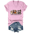 WQFQW Spooky Schnauzer Society Halloween Shirt Terrifying Halloween T-Shirt - Pink-vneck