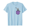 Halloween Shirts Skeleton Costume Men Women Kids Skeleton Pocket Halloween Costume Funny Skull Character T-Shirt - Baby Blue