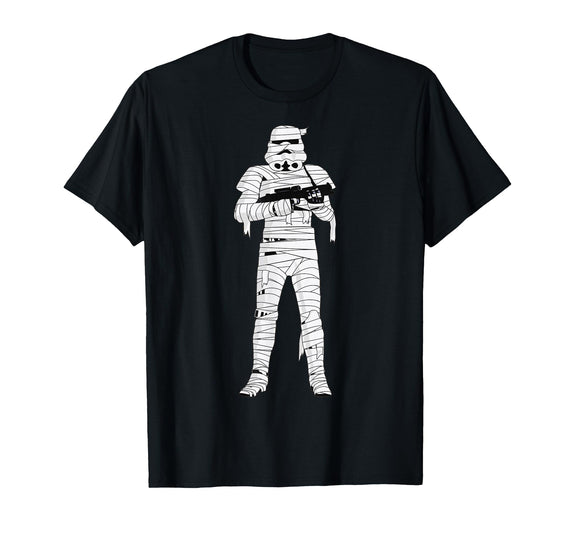 Star Wars Halloween Stormtrooper Mummy Wraps T-Shirt - Black