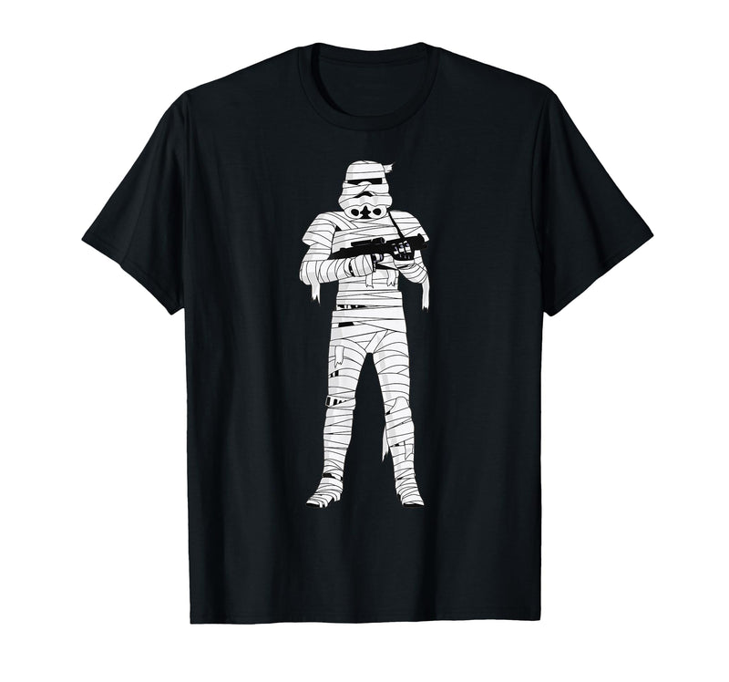 Star Wars Halloween Stormtrooper Mummy Wraps T-Shirt - Black