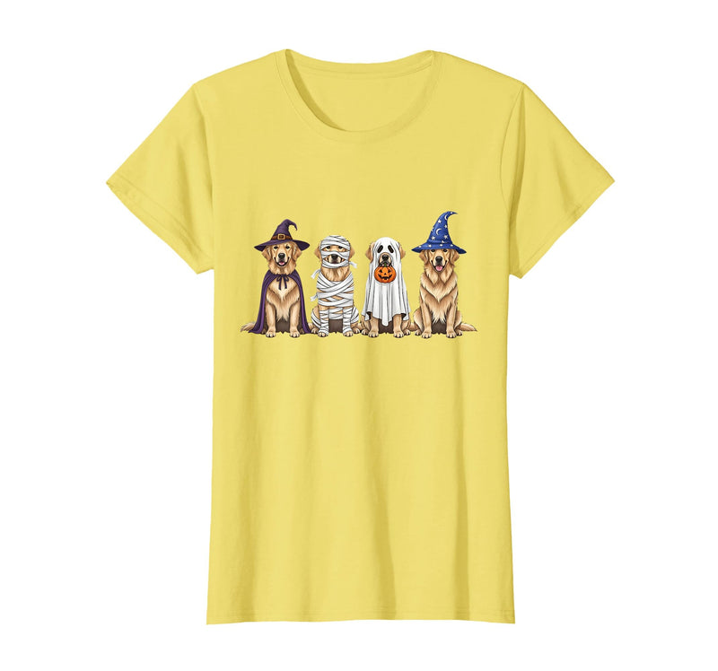 Spooky Golden Retriever Dogs Mummy Halloween Tee Golden Retriever Dog Witch Mummy Ghost Boo Costume Halloween T-Shirt -