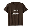 MNBHYB Idea Funny Halloween Cricket Bug Insect Easy Costume Last Minute T-Shirt - Brown