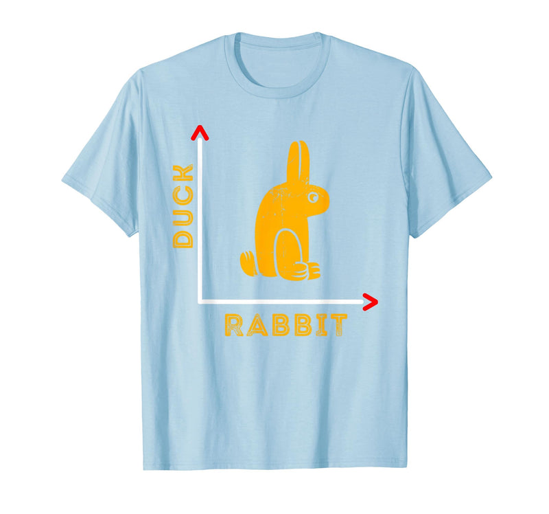Wittgensteins Rabbit Duck Illusion Physics Nerd Math Geek T-Shirt in Baby Blue