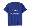 MNBHYB Idea Funny Halloween Cricket Bug Insect Easy Costume Last Minute T-Shirt - Royal Blue