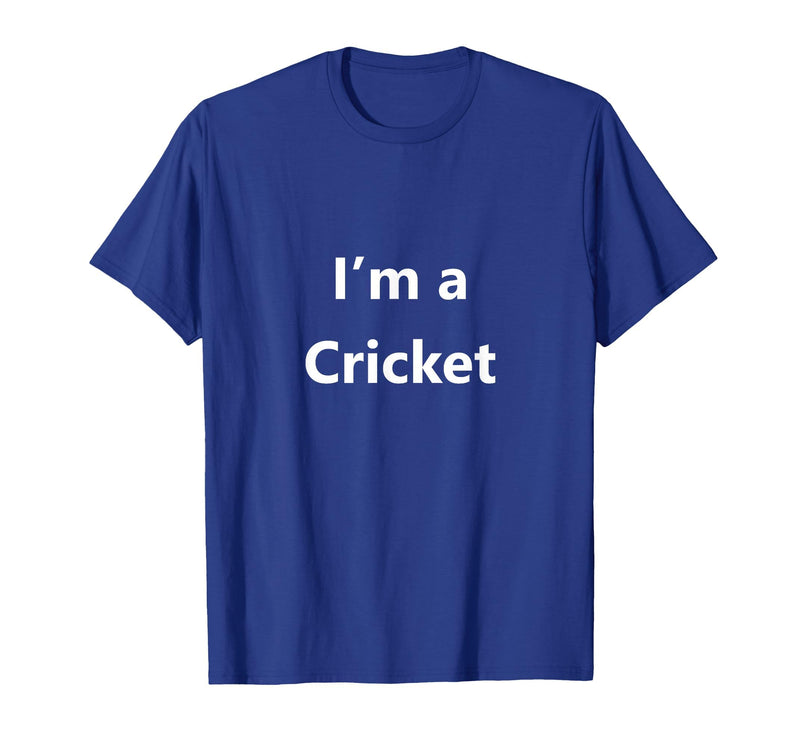 MNBHYB Idea Funny Halloween Cricket Bug Insect Easy Costume Last Minute T-Shirt - Royal Blue
