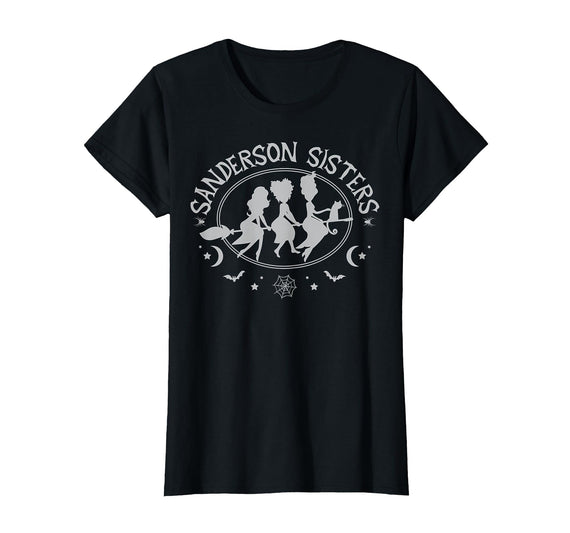 Disney Hocus Pocus Sanderson Sisters Silhouette Logo T-Shirt - Black