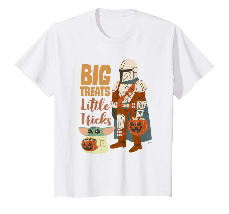 Star Wars Grogu The Mandalorian Halloween Big Treats T-Shirt - White