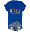 WQFQW Spooky Schnauzer Society Halloween Shirt Terrifying Halloween T-Shirt - Sapphire Blue